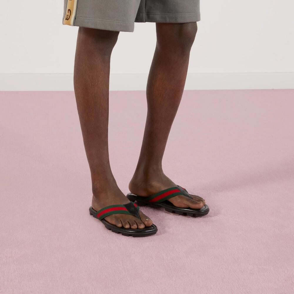Gucci Web Thong Sandals(Please request your size for purchasing) - Picture 4 of 4